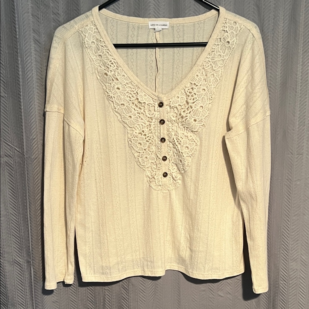 Love on a Hanger Lace Detail Top